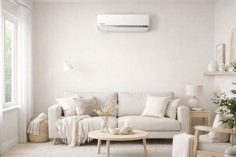 støjsvag luft-til-luft varmepumpe